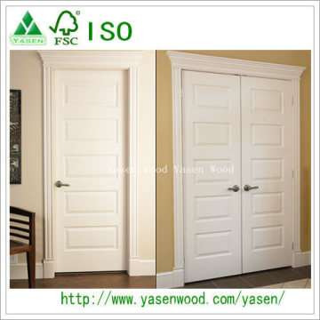 Raised Panel Design White Wooden Door